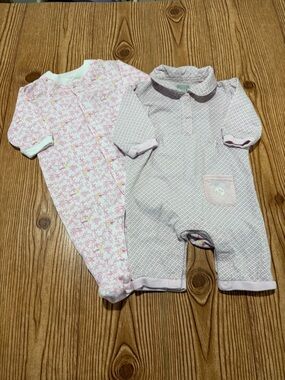 7/$20 Mexx Baby Girl Pink and Floral Sleepers 0-3 Months 100% Cotton